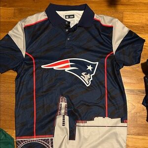 NFL Team Apparel Navy and White Polo